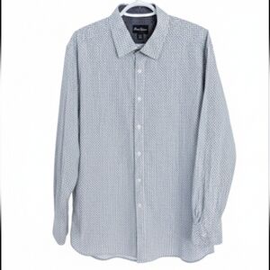 Robert Graham button down shirt white Blue xl